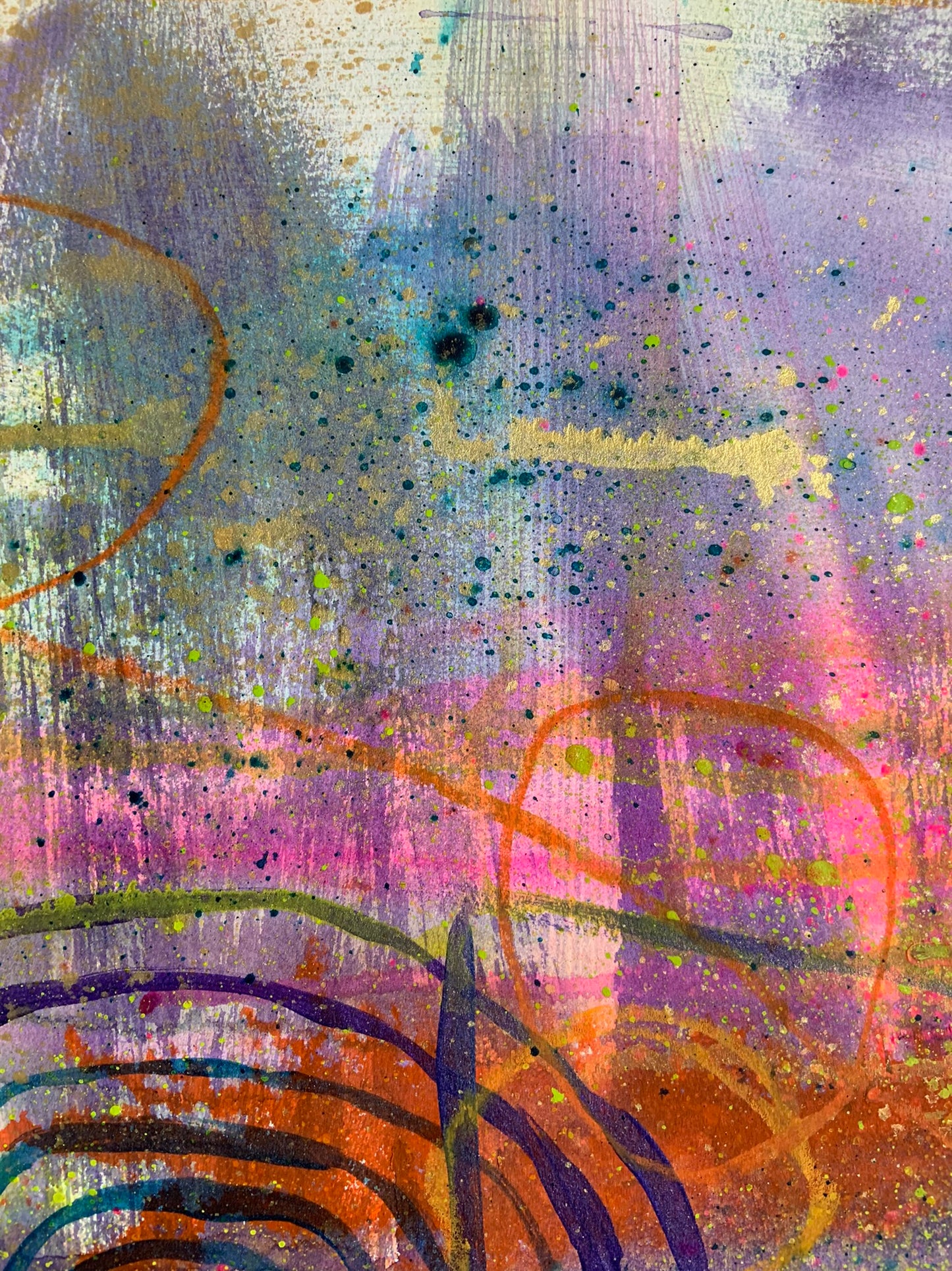 Worlds Within - 22x28" Acrylic on Archival Watercolor Paper