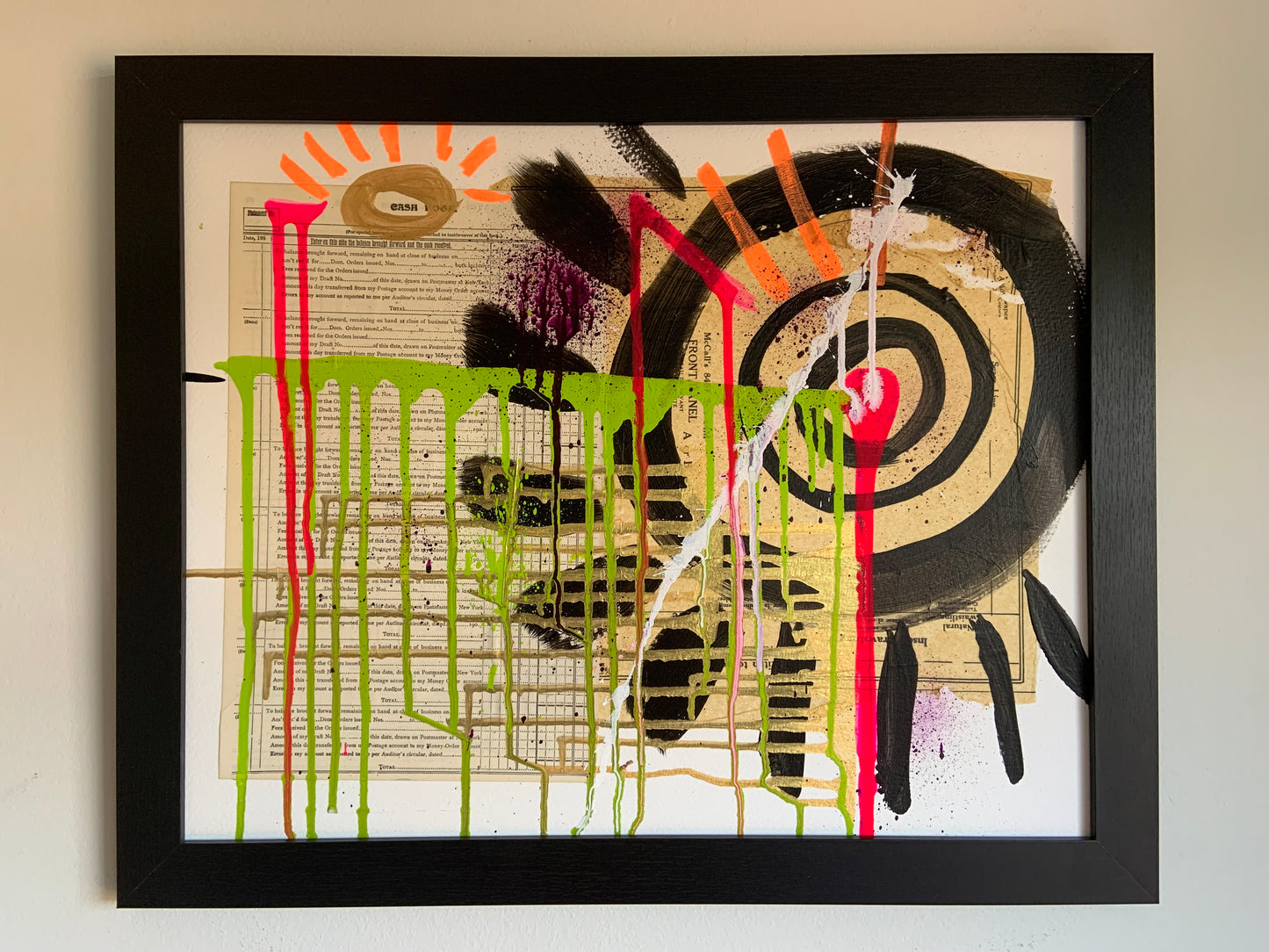 Cash - 16x20" Mixed Media - Words Collection